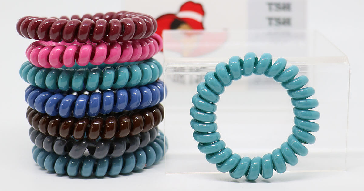 Telephone wire rubber band large size dark shade mixed color