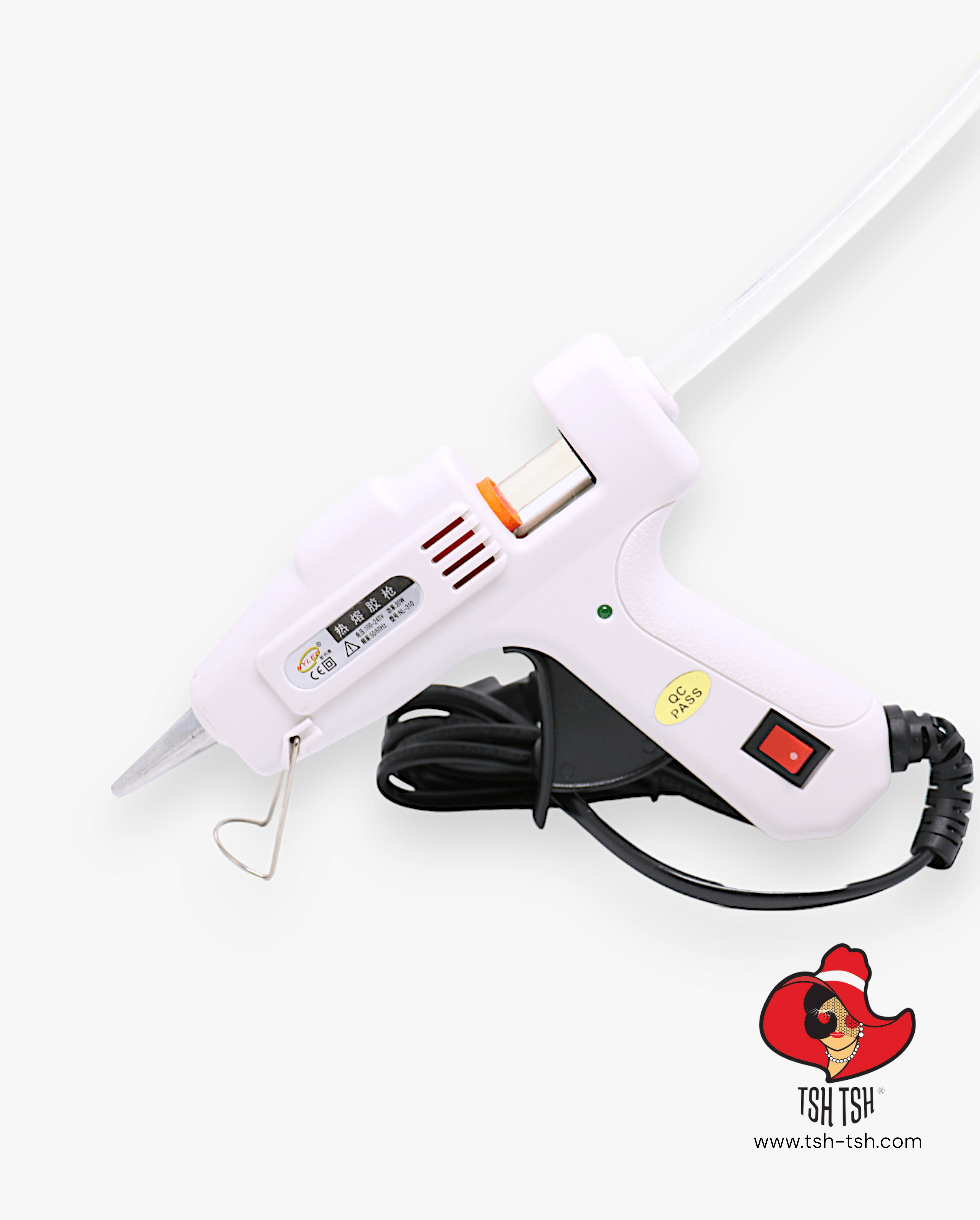 Hot Melt Glue Gun with On/Off Button, Small Size 20 watts NL310 White Color