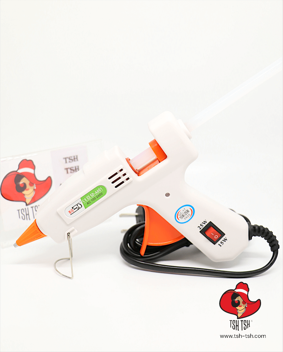 Hot Melt Glue Gun with Adjusted Heat Level, Small Size 15/25 watts A601 White Color