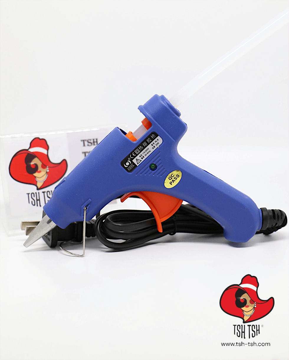 Hot Melt Glue Gun without On/Off Button, Small Size 20 watts HL-E20 Blue Color