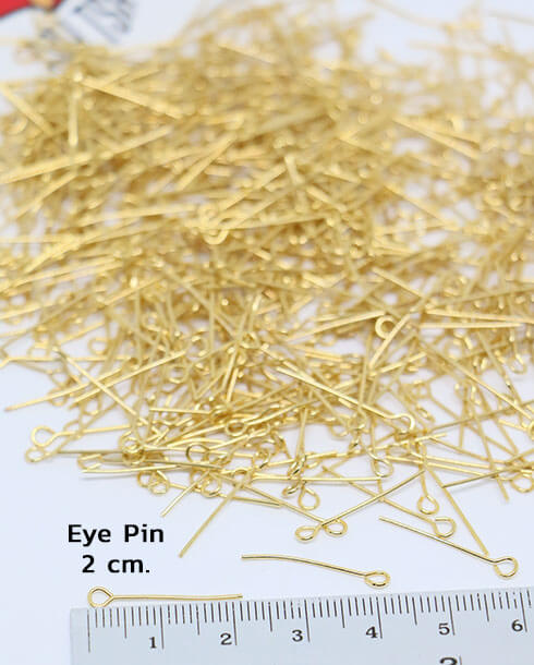 2 cm. Eye Pin Gold Color