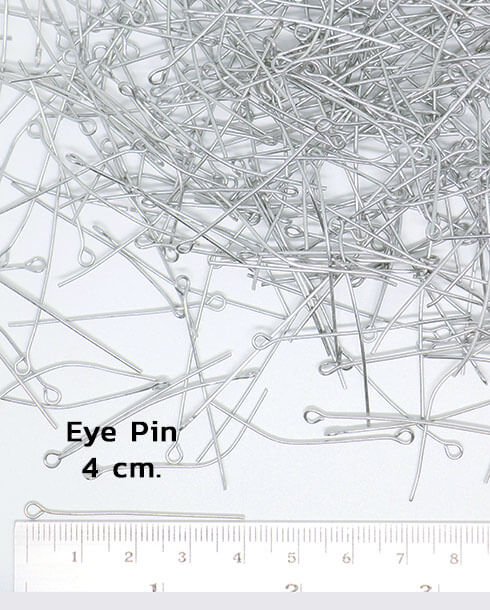 4 cm. Eye Pin Silver Color