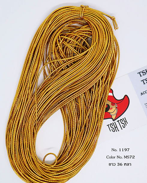 เชือกดิ้น 1197 เส้นใหญ๋ ขนาด 1.5 มม. สีทอง เบอร์ MS72