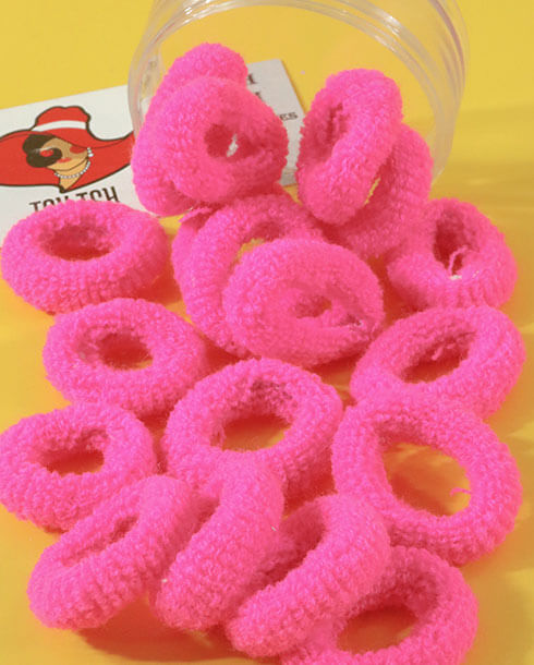 Elastic Hair Band Towel Ring Seamless Sweet  Pink Color