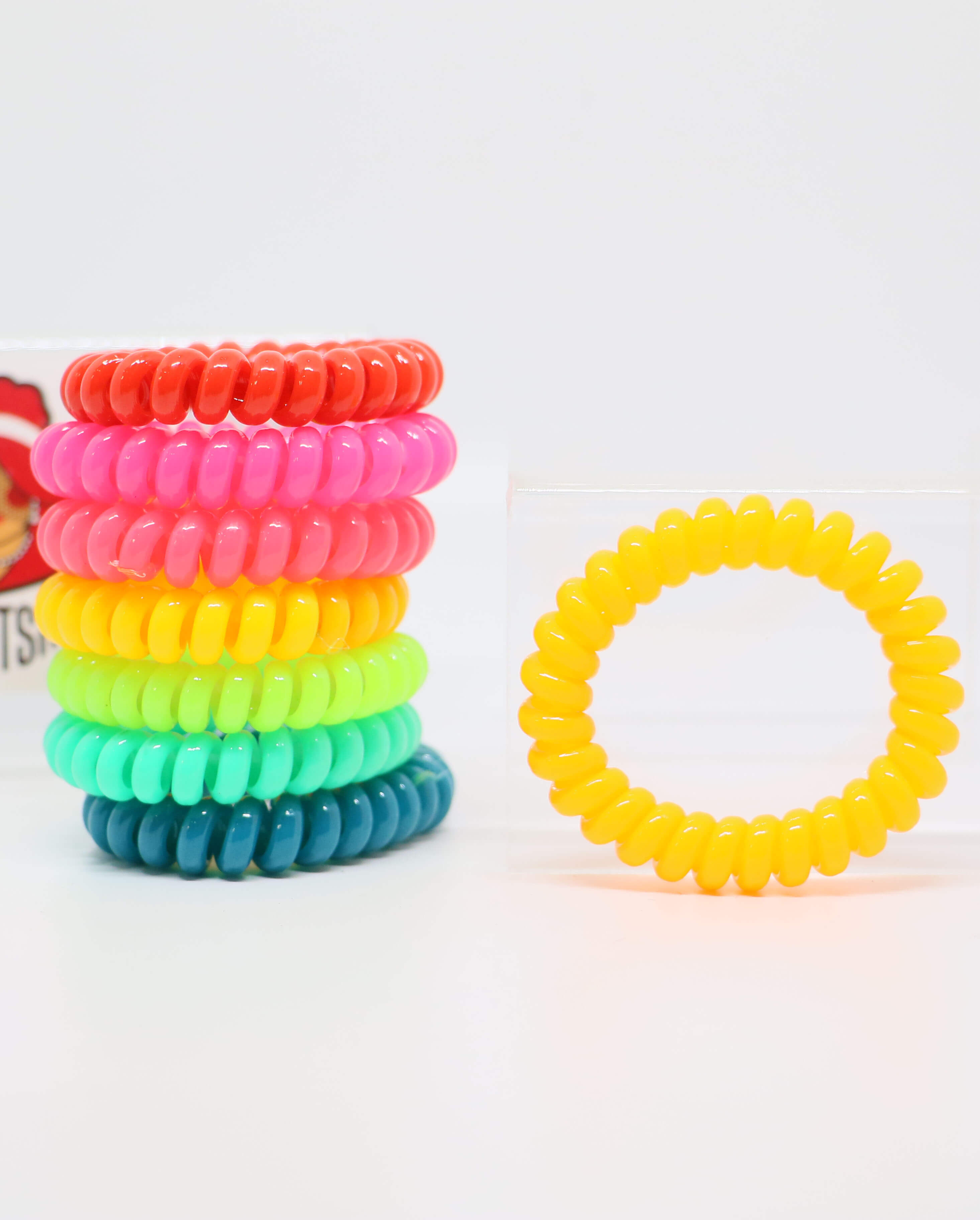 Telephone wire rubber band large size neon shade mixed color