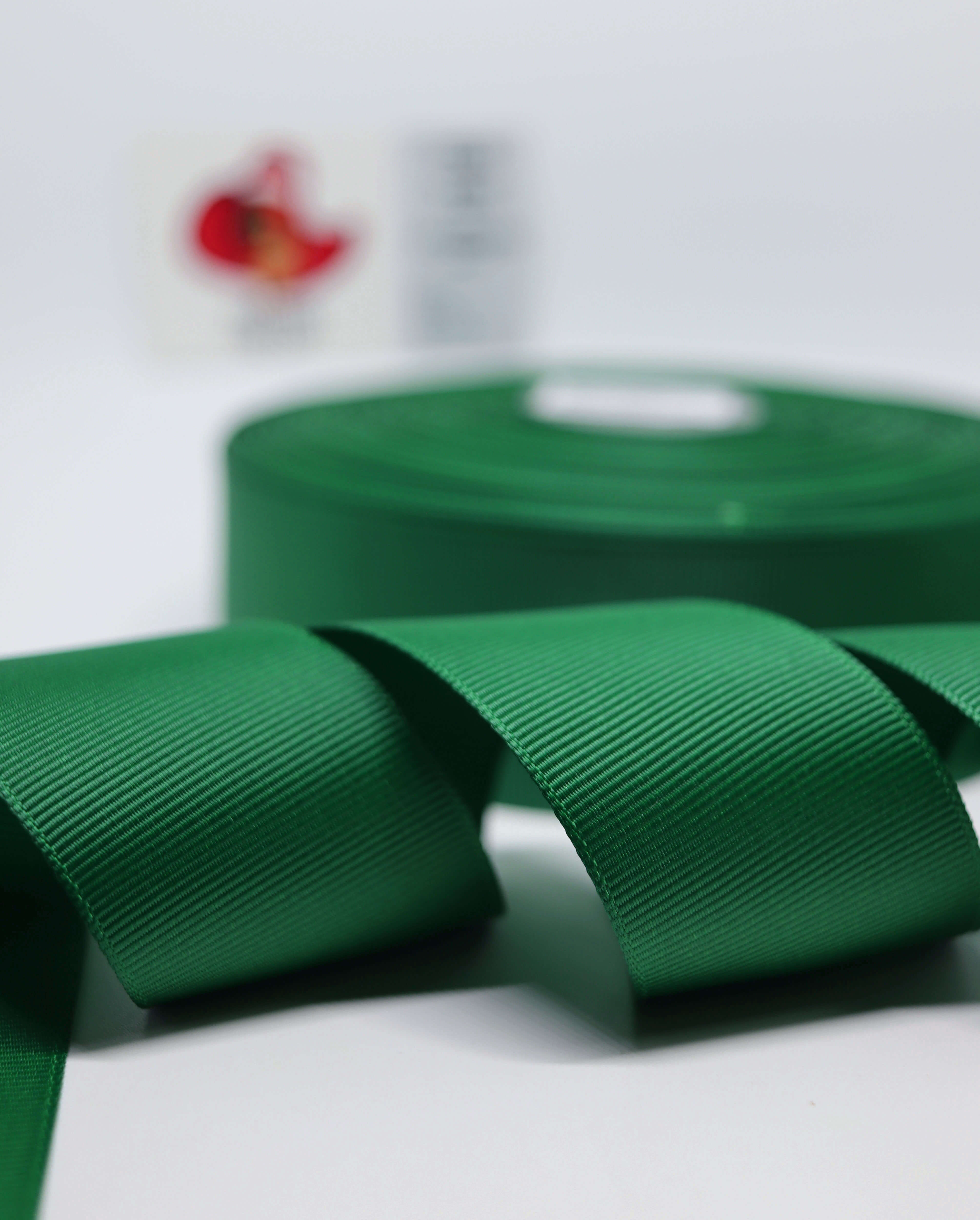 1.5 Inches Plain Grosgrain Ribbon Sacramento Green Color