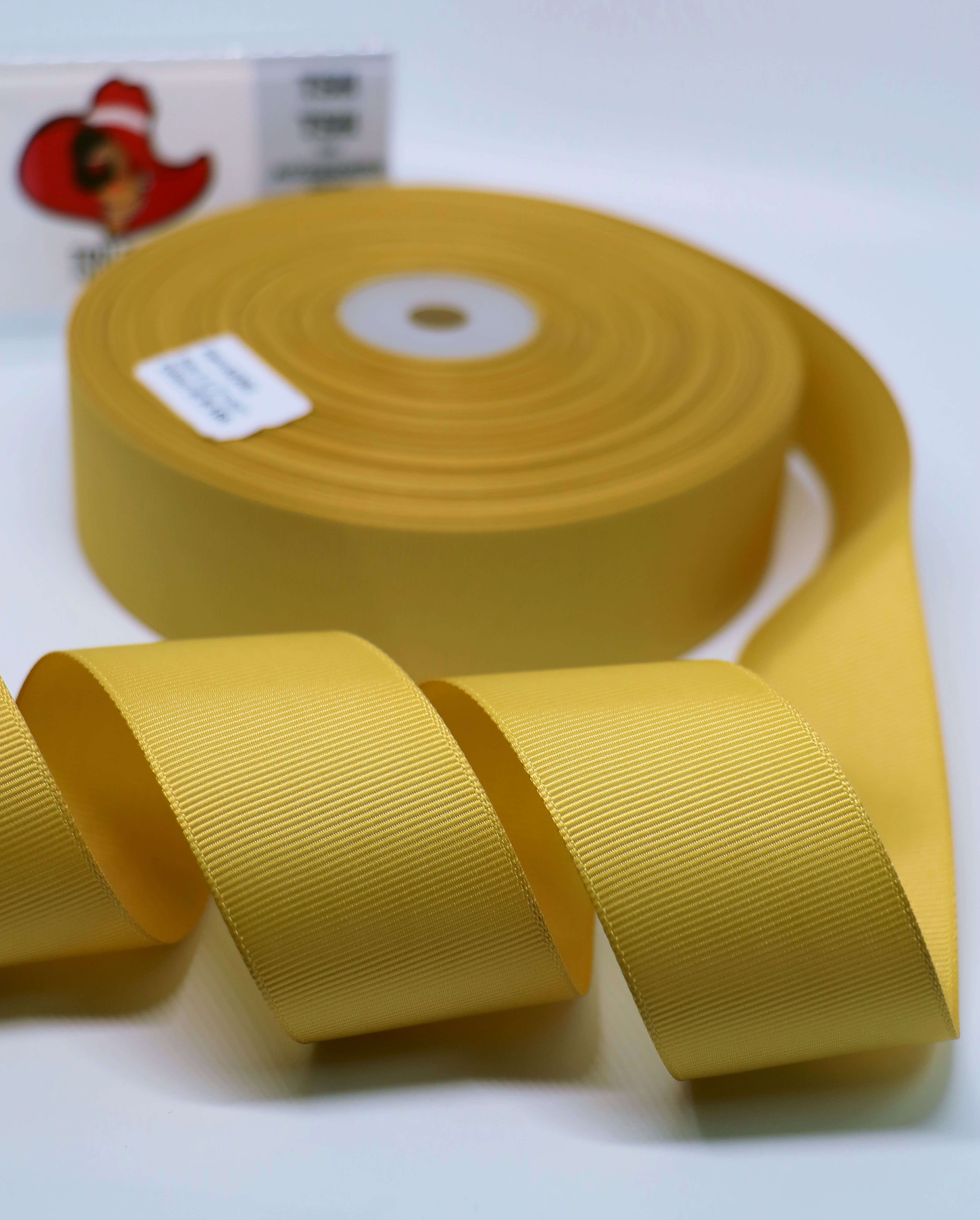 1.5 Inches Plain Grosgrain Ribbon Golden Cream Color