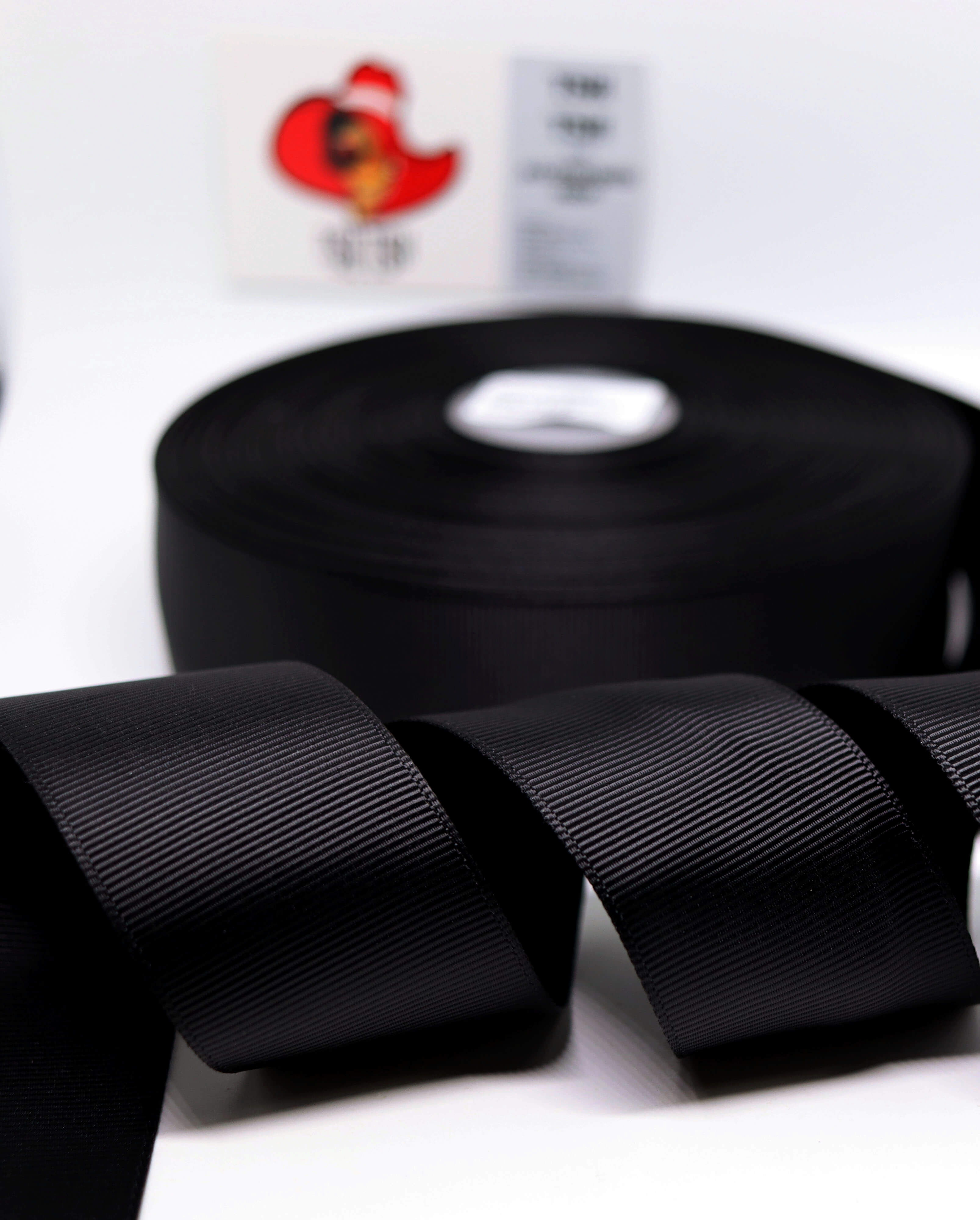 1.5 Inches Plain Grosgrain Ribbon Black Color