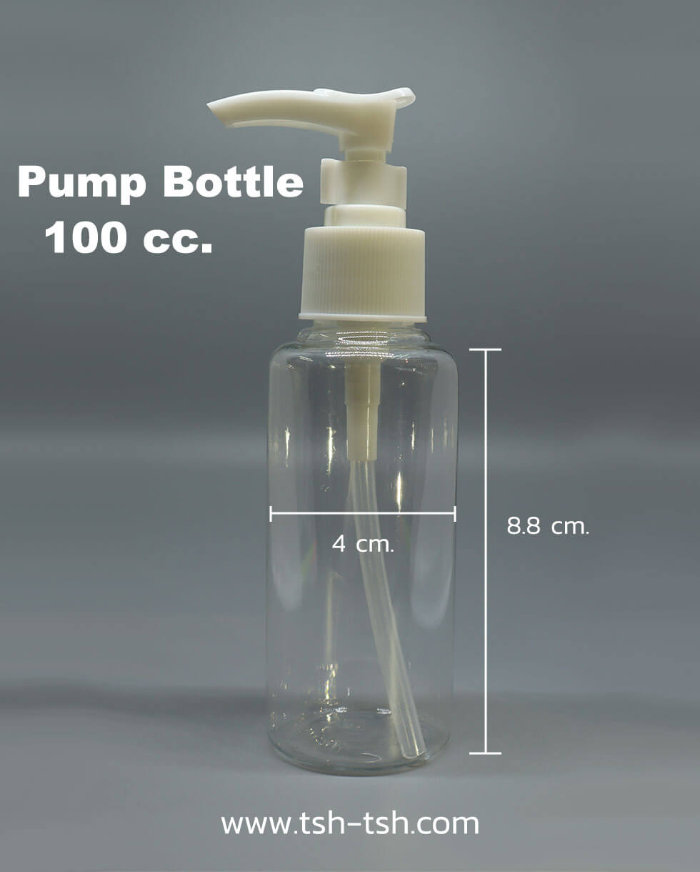 100 cc. Pump Bottles White Color