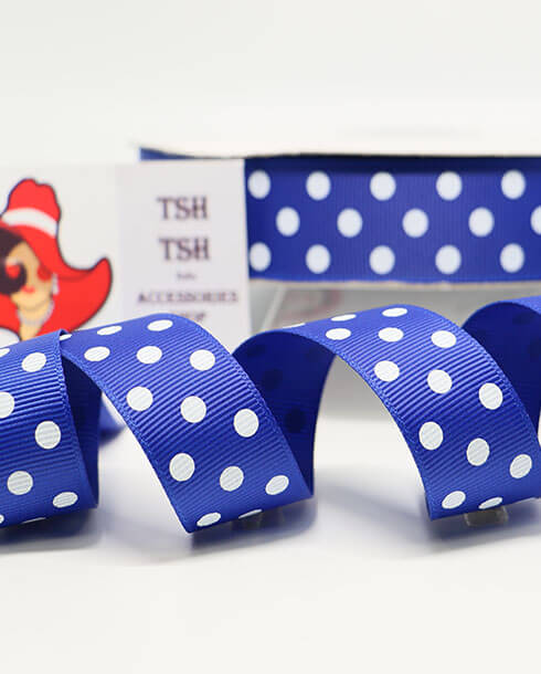 Item : A22B2 Polka Dot Grosgrain Ribbon Length : 50 Yards Width : 1 Inch Material : Polyester Color : White with Red Dot  Note:   - Photos and colors are taken from actual products.  - There might be a little color difference due to the monitor, camera or other factors, please check with seller for your concern.    grosgrain ribbon, Bow, Bouquet, Wedding, Basket, Gift wrap, fashion, tie, DIY, decor, handmade, craft, hairbow, accessories, sewing