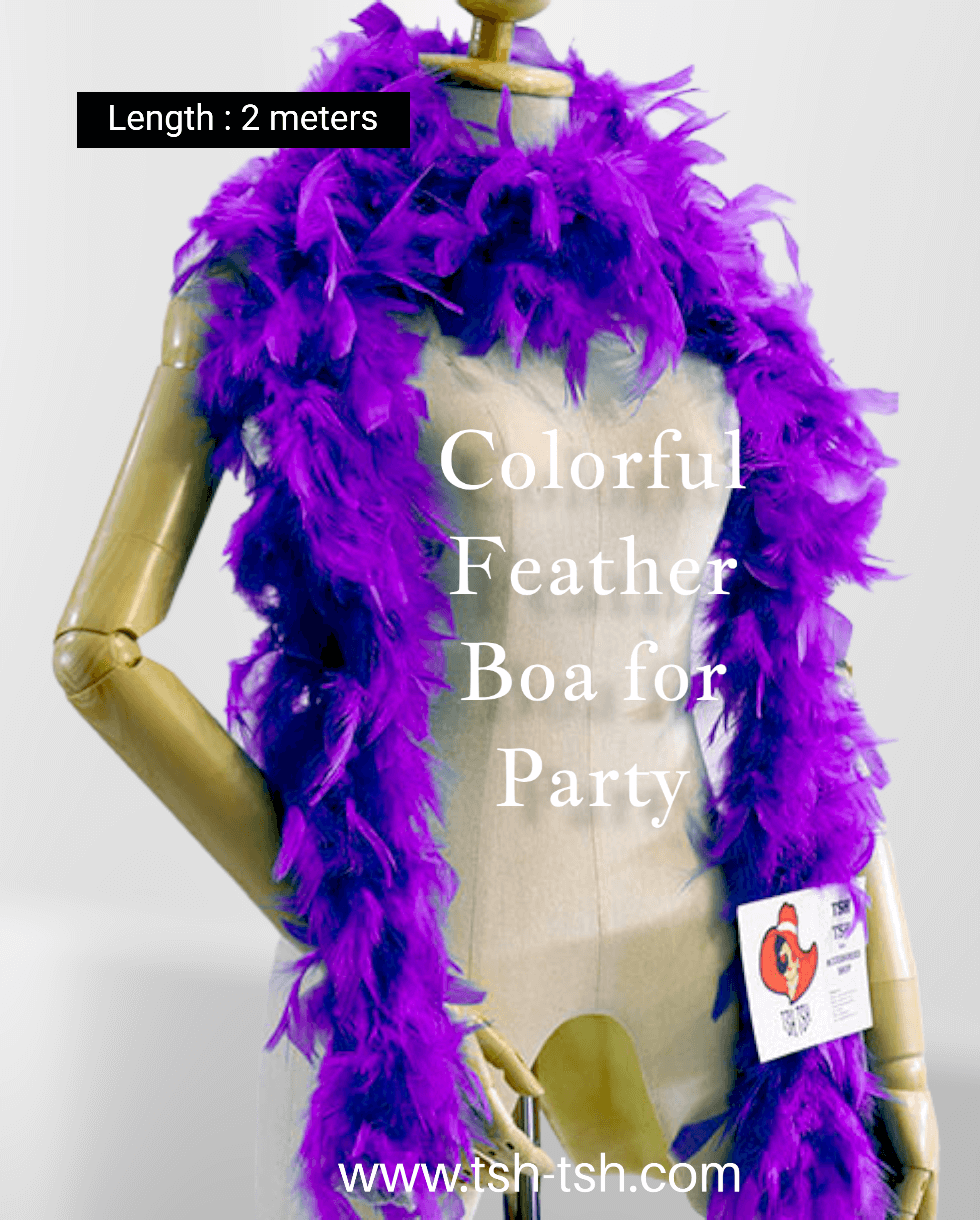 Chandelle Feather Boa 2 meters Purple Color