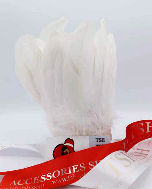 Feather Fringe Sewing Trim White