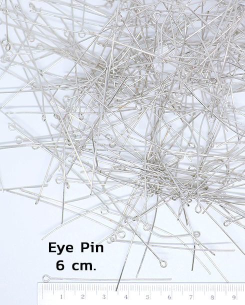 6 cm. Eye Pin Silver Color