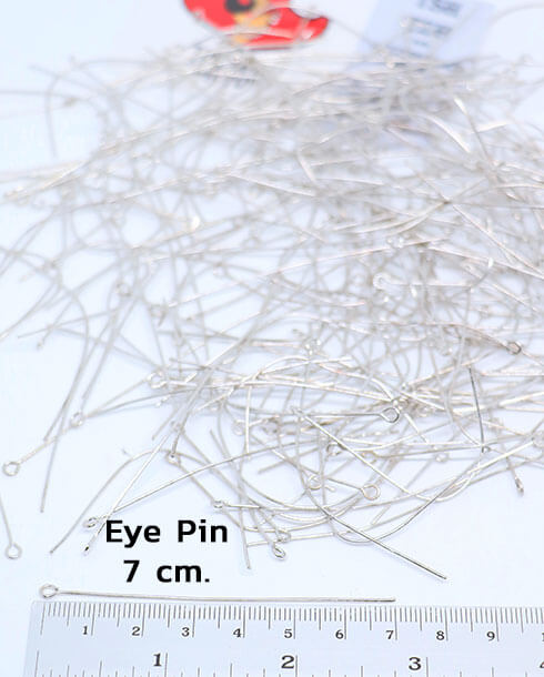 7 cm. Eye Pin Silver Color