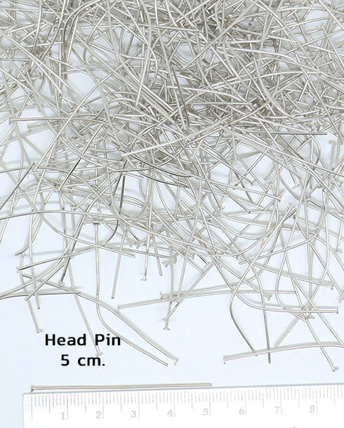 5 cm. Head  Pin Silver Color