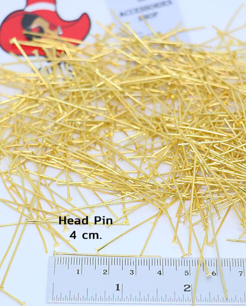 4 cm. Head Pin Gold Color