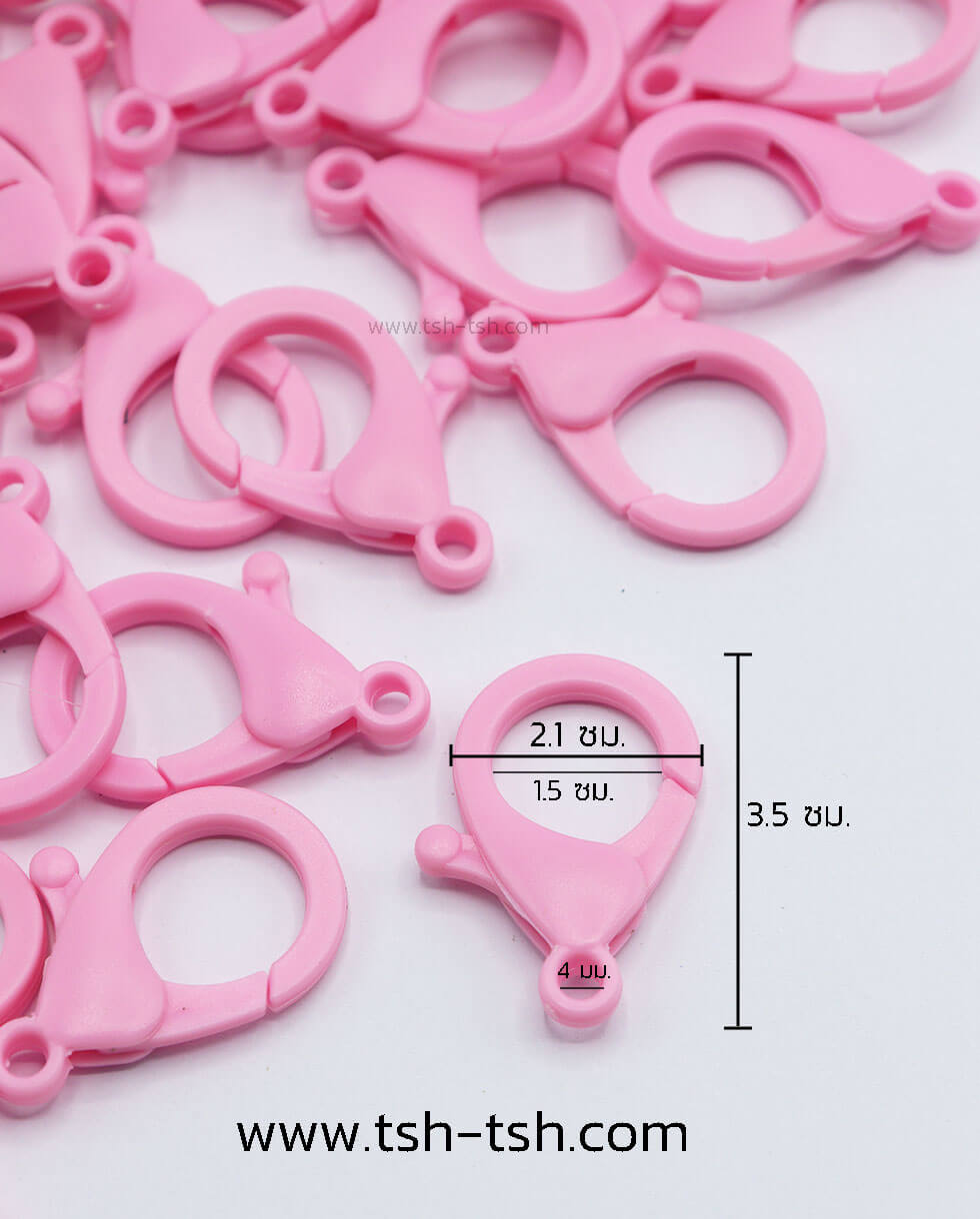 Plastic Buckle Snap Hook Baby Pink Color