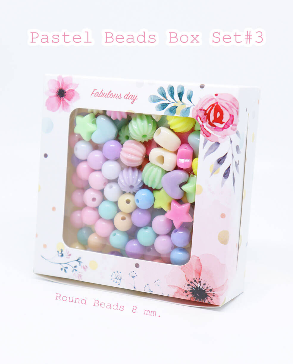 Pastel Pearl & Faceted Mix Bead Box