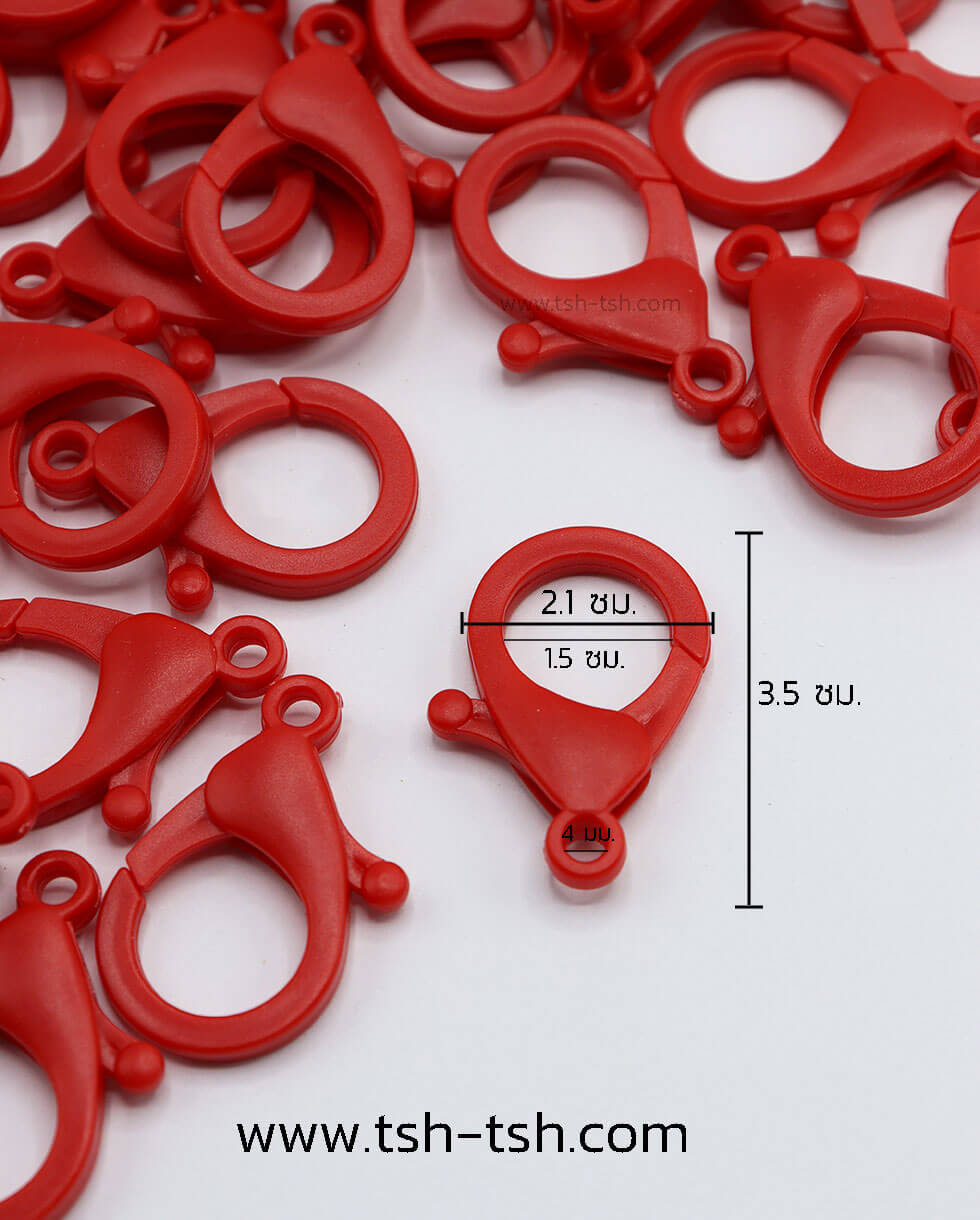 Plastic Buckle Snap Hook Red Color