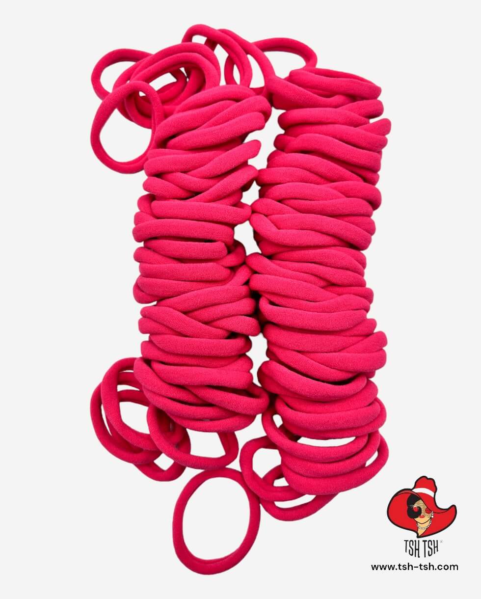 Nylon Elastic Hairand Large Size Fuchsia Color