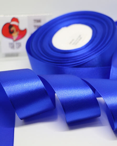 1.5 Inch Single-Faced Satin Ribbon 25 Yards Royal Blue Color 122#