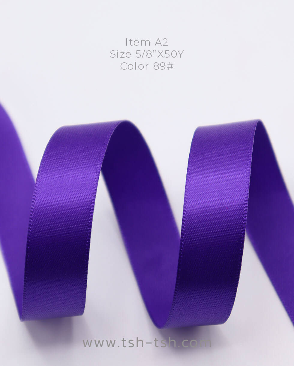 5/8 Inches (15 mm.) Silk Ribbon Purple