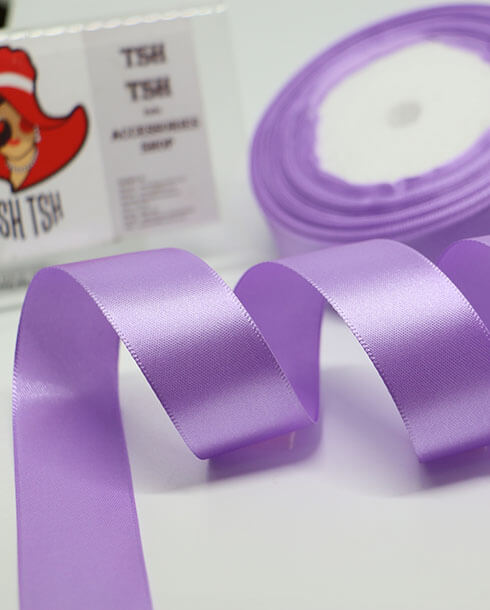 1 Inch Single Face Satin Ribbon 25 Yards Light Purple Color 125#
