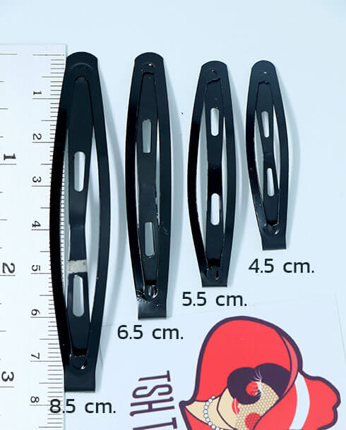 4.5 cm. Snap Barrette Hair Clip Arrow Shape Black Color